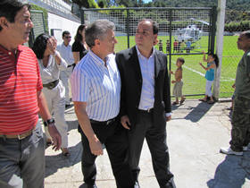 O Secretrio estadual Rodrigo Neves e o Prefeito Jorge Mario - Foto: Portal Ter