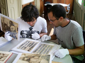 O fotgrafo Leonardo Wen e o historiador Marcos Lopes - Foto: Sec. de Cultura