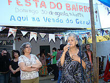 Ceclia Cerqueira da Silva, a dona Menininha, encantou a plateia com suas histrias - Foto: Cludio Furtado