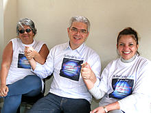 Dr Conceio Salomo, Dr Maurlio Schiavo e Dr Walney comemoram a ao do diabetes - Foto: Marco Esteves