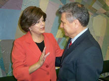 Ministra Dilma Roussef e Prefeito Jorge Mario - Foto: SecCom
