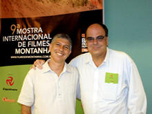 O Subsecretrio de Cultura, Ronaldo Fialho, com o organizador da Mostra no Rio de Janeiro, Alexandre Diniz - Foto: Roberto Ferreira