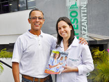 Enfermeira Paula Castor e o professor Carlos Luiz da Silva Pestana - Foto: Divulgao Unifeso