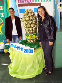 A auxiliar de direo Herodase e a diretora Eliana Barros, da Escola Municipal Chiquinha Rolla - Foto: Marcelo Ferreira