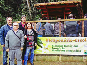 Os professores Valter Gonalves, Carlos Alfredo Cardoso, Andr Martins e Denise Bobny - Foto: Unifeso