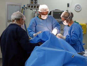 Equipe do serviço de Odontologia realiza procedimento cirúrgico - Foto: AsCom PMT