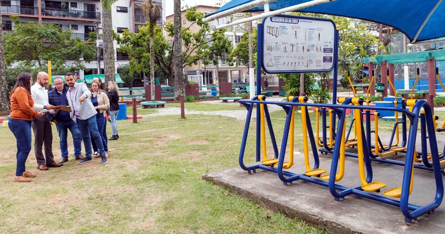 Novos aparelhos de ginástica nas praças de Teresópolis - Foto: AsCom PMT