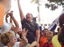 Ney Nascimento comemora o título com o Bambas - Clique para ampliar - Foto: Portal Terê