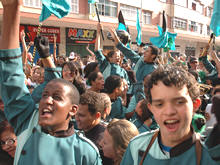 Banda de Tambores Cavaleiros de Apollo, do Centro Educacional Helena de Paula Tavares, foi a grande vencedora - Foto: Alexandre Costa
