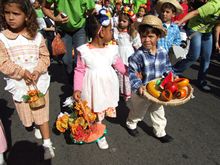 Alunos das creches, representando os agricultores de Terespolis - Clique para ampliar - Foto: Portal Ter