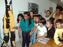 Crianças da Beira Linha visitam o Museu no 1º dia da reabertura - Clique para ampliar - Foto: AssCom PMT