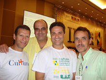 Wanderley Peres, Ronaldo Fialho, Lu Guarilha, Nara Zeitune e Marcello Mansur, em Braslia, na Conferncia Nacional de Cultura - Foto: AssCom