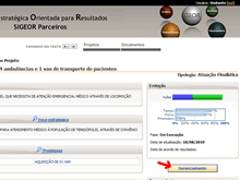 Pgina de um projeto de Terespolis no SiGEOR - Reproduo da web