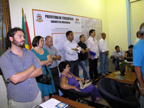 Secretários presentes na coletiva - Foto: Portal Terê