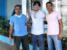 Secretário de Esportes e Lazer, Alexandre da Trindade, Subsecretário de Esportes e Lazer, Marcelo Gancho, e Braulio Mattos, integrante da comissão organizadora dos Jogos Jurídicos Estaduais 2012. Foto: Davi Almada