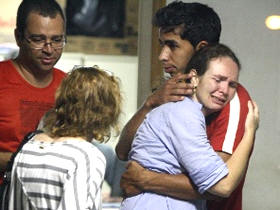 Familiares das vtimas da tragdia no reconhecimento dos corpos - Imagem de arquivo UOL