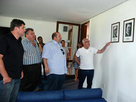 Prefeito Arlei e colaboradores na sede da CBF - Foto: Davi Almada