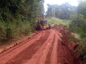 Ensaibramento da Estrada de São Bento, em Vieira - Foto: AssCom PMT