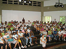 Pblico de alunos do Censf aprovou as apresentaes - Foto: Cludio Furtado