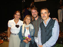 Jane Barbosa, Tamine Elmor, Ayrton Rebello e secretrio de Cultura, Wanderley Peres - Foto: Cludio Furtado