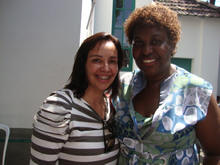 Primeira-Dama, Cludia Sedlacek, com a Secretria Estadual Benedita da Silva - Foto: Divulgao