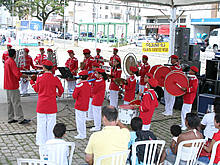 Apresentao da Banda Municipal Sakur, sob o comando do Maestro Nilton Gonalo Freitas, na Praa Olmpica - Foto: Marco Esteves