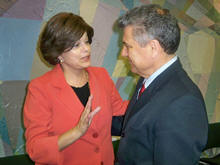 Ministra Dilma Roussef e Prefeito Jorge Mario - Foto: SecCom
