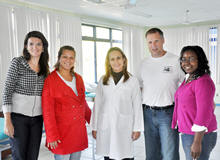 Rotarianos de Carolina do Norte, nos EUA, em visita a Clnica-Escola de Fisioterapia do UNIFESO - Foto: Karlany Soares
