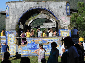 Ação cultural no Mirante da Granja Guarani - Foto: Roberto Ferreira
