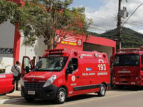Posto de Bombeiros no interior - Foto de arquivo