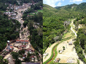Rio Príncipe, na tragédia de 2011 e hoje - Foto: Imprensa RJ