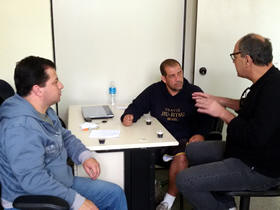 Secretrio Ronaldo Fialho com Deco e Andr Pacheco da Mota - Foto: SecTur