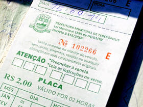 Talão verdadeiro do Pare Legal - foto: Ramon Pozes