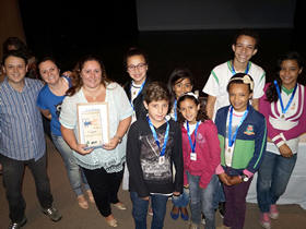 Primeiro lugar para equipe da Escola Municipal Paulo Freire - Foto: Marcelo Ferreira