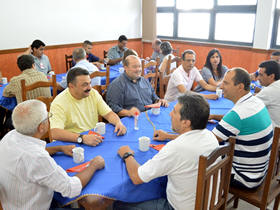 Caf da manh com o comando do 16 GBM - Foto: Jeferson Hermida