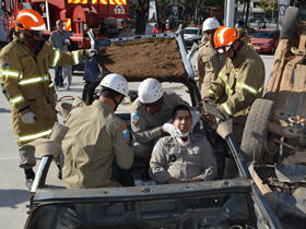 Simulação de socorro - Foto: PMT