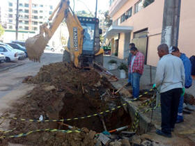 O conserto da galeria do Jardim Europa precisou ser feito em conjunto com a Cedae - Foto: PMT