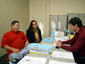 Felippe de Oliveira, secretrio de Fazenda em exerccio; Raphael Marquetti Faria, diretor do Departamento de Receitas Diversas; e Mariana Augusta Pelaes, chefe do Departamento de Receitas Diversas. Foto: PMT