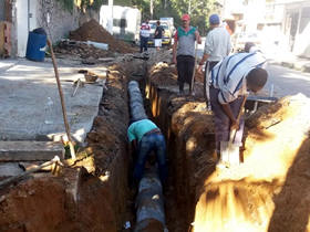 Nova rede de galeria pluvial para facilitar a drenagem das guas - Foto: PMT