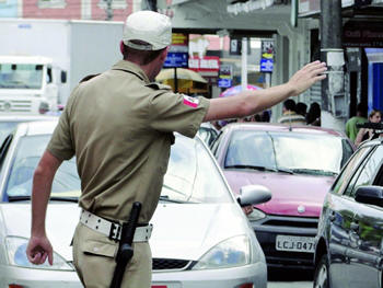 Reforço de patrulhamento no centro da cidade - Foto de arquivo