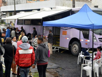 'Ônibus Lilás' em Teresópolis - foto: AsCom PMT