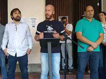 O prefeito de Teresópolis, Vinícius Claussen e secretários - Foto: Portal Terê