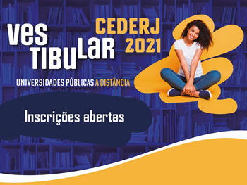 Edital do Vestibular Cederj 2021.2 lançado - Imagem: divulgação