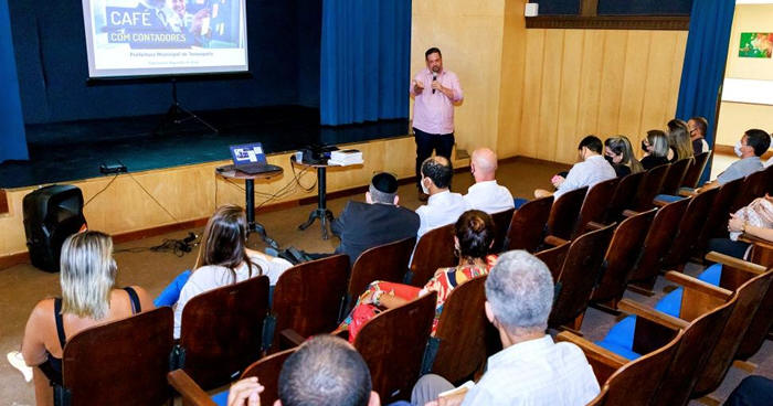 Secretário de Fazenda Fabiano Latini fala sobre a nova ferramenta - Foto: AsCom PMT