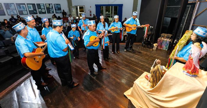 Folia de Reis Estrela Guia, na Casa de Cultura Adolpho Bloch, em Teresópolis - Foto: AsCom PMT