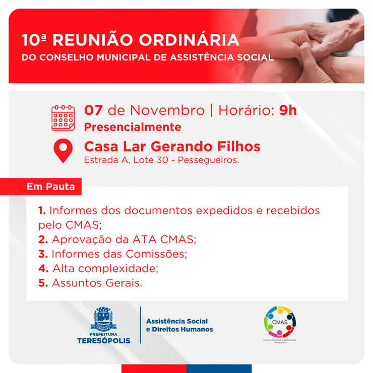 10ª reunião ordinária de 2023 - Imagem: divulgação