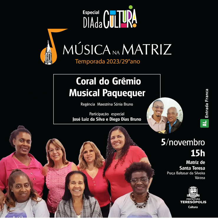 Tradicional projeto da Secretaria de Cultura de Teresópolis, o Música na Matriz - Imagem: Divulgação