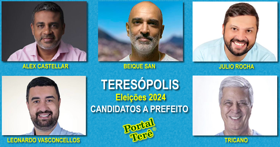 Eleições 2024 - Candidatos a Prefeito de Teresópolis - Imagem: Portal Terê