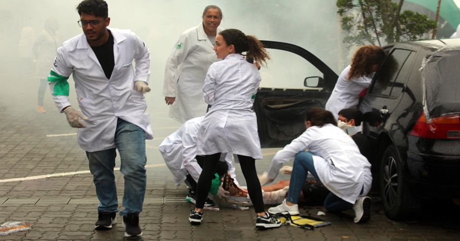 'O Grande Acidente' no Unifeso, em Teresópolis - Foto: Unifeso