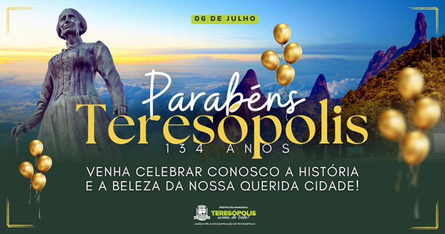 Programação especial para comemorar o aniversário de Teresópolis, que completa 134 anos - Foto:AsCom PMT